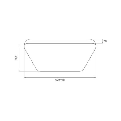 Plafoniera NEMO LED/36W/230V 50x50 cm nera