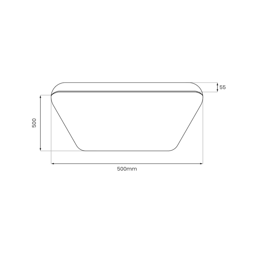 Plafoniera NEMO LED/36W/230V 50x50 cm nera