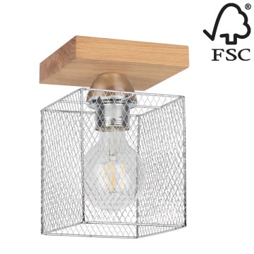Plafoniera NORMAN WOOD 1xE27/25W/230V quercia opaco - certificato FSC