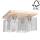 Plafoniera NORMAN WOOD 4xE27/25W/230V - certificato FSC