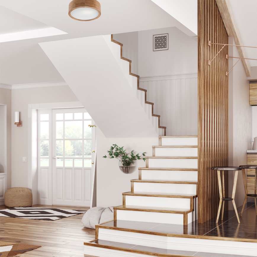 Plafoniera OAK 1xE27/60W/230V rovere Ø 27,5 cm