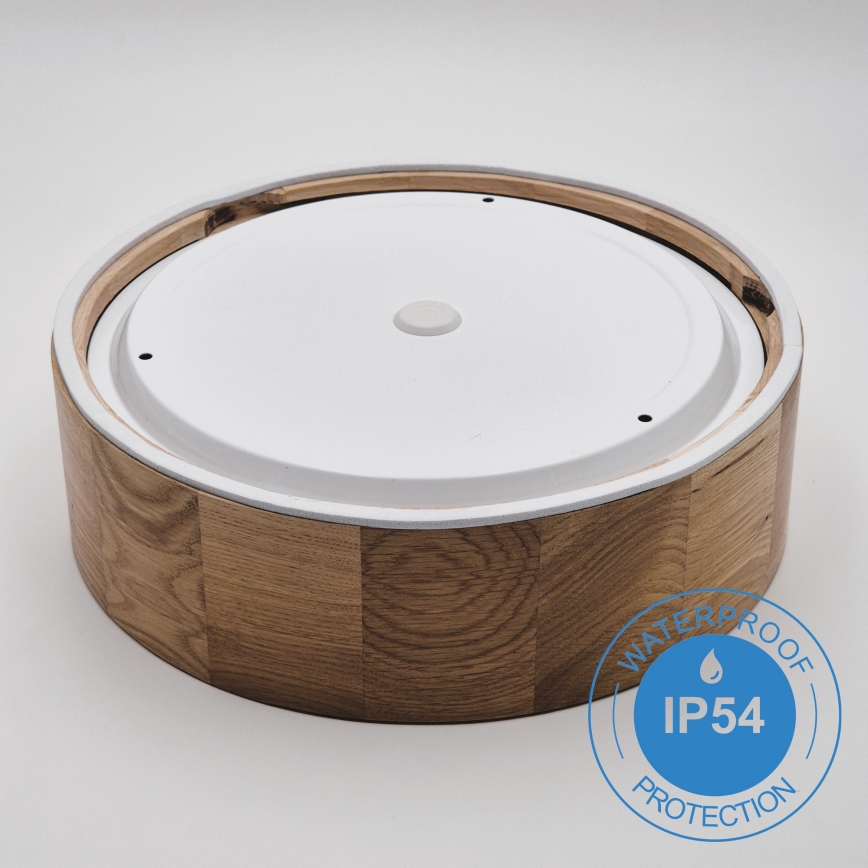 Plafoniera da bagno OAK 2xE27/15W/230V IP54 quercia ø 27 cm - FSC certificato