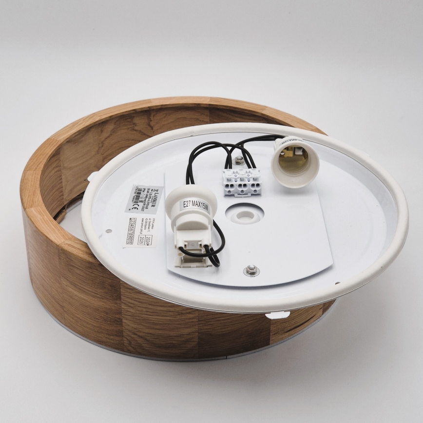 Plafoniera da bagno OAK 2xE27/15W/230V IP54 quercia ø 27 cm - FSC certificato