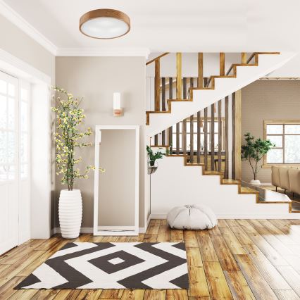 Lampada da soffitto OAK 3xE27/60W/230V rovere Ø 47,5 cm