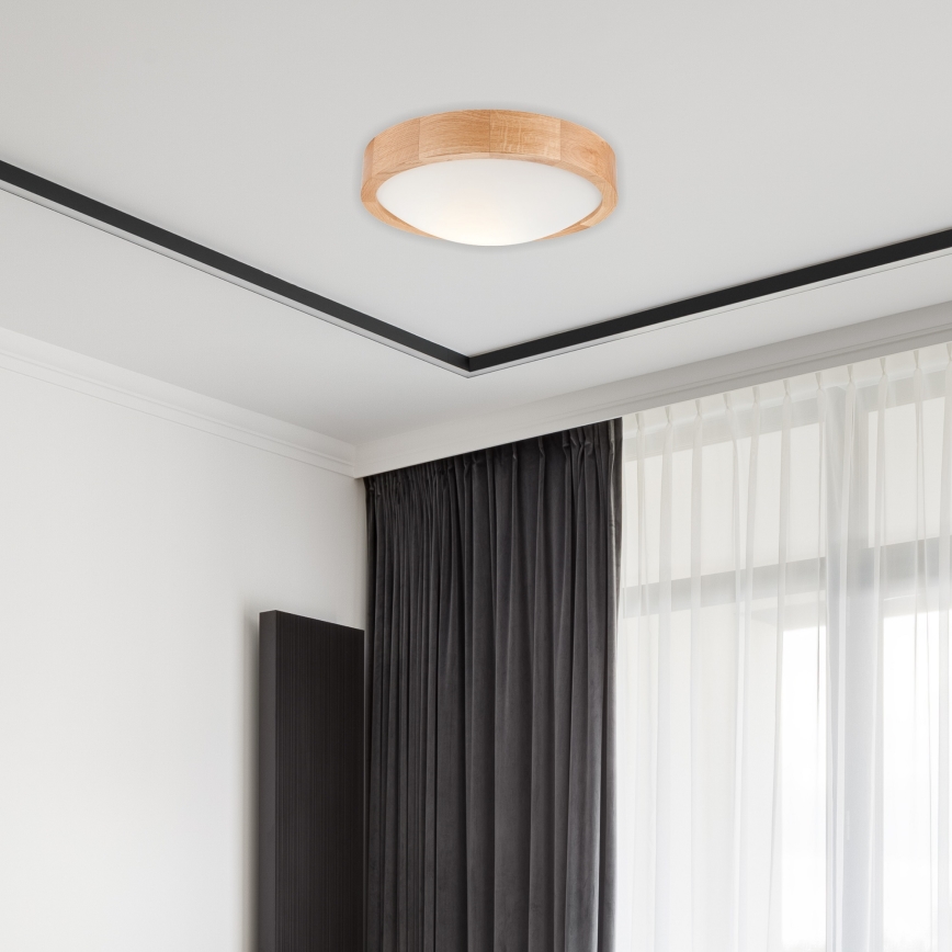 Plafoniera OAK SLIM 1xE27/60W/230V quercia ø 27 cm - FSC certificato