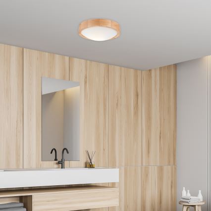 Plafoniera OAK SLIM 1xE27/60W/230V quercia ø 27 cm - FSC certificato