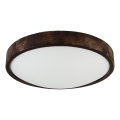Plafoniera OAK SLIM 2xE27/15W/230V Ø 37 cm, rovere/marrone scuro