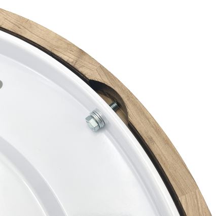 Plafoniera OAK SLIM 2xE27/15W/230V Ø 37 cm, rovere/marrone scuro
