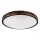 Plafoniera OAK SLIM 3xE27/15W/230V Ø 47 cm rovere/marrone scuro