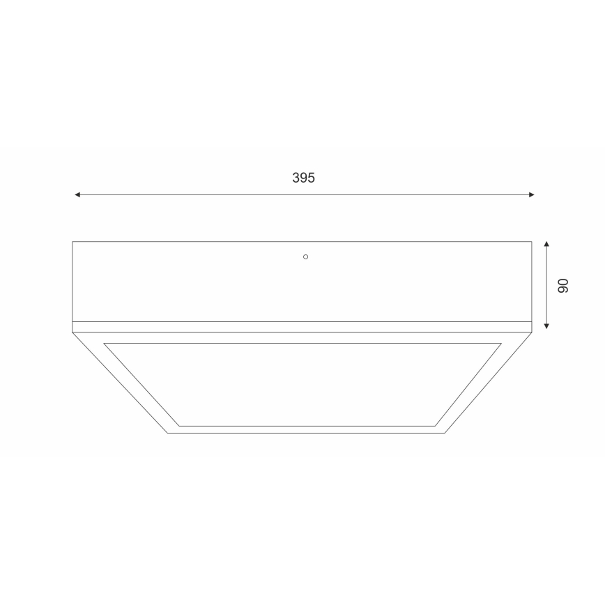 Plafoniera OAK SQUARE 4xE27/15W/230V 39x39 cm quercia/nero