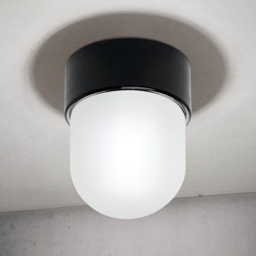 Plafoniera OSTIA 1xE27/40W/230V Ø 9,8 cm nera