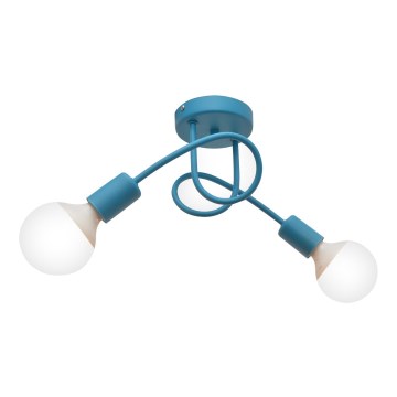 Plafoniera OXFORD 2xE27/15W/230V blu