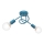 Plafoniera OXFORD 2xE27/15W/230V blu