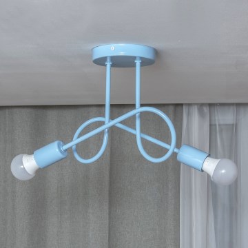 Plafoniera OXFORD 2xE27/15W/230V blu