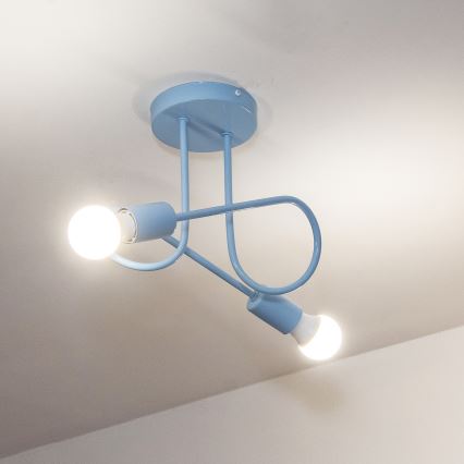 Plafoniera OXFORD 2xE27/15W/230V blu