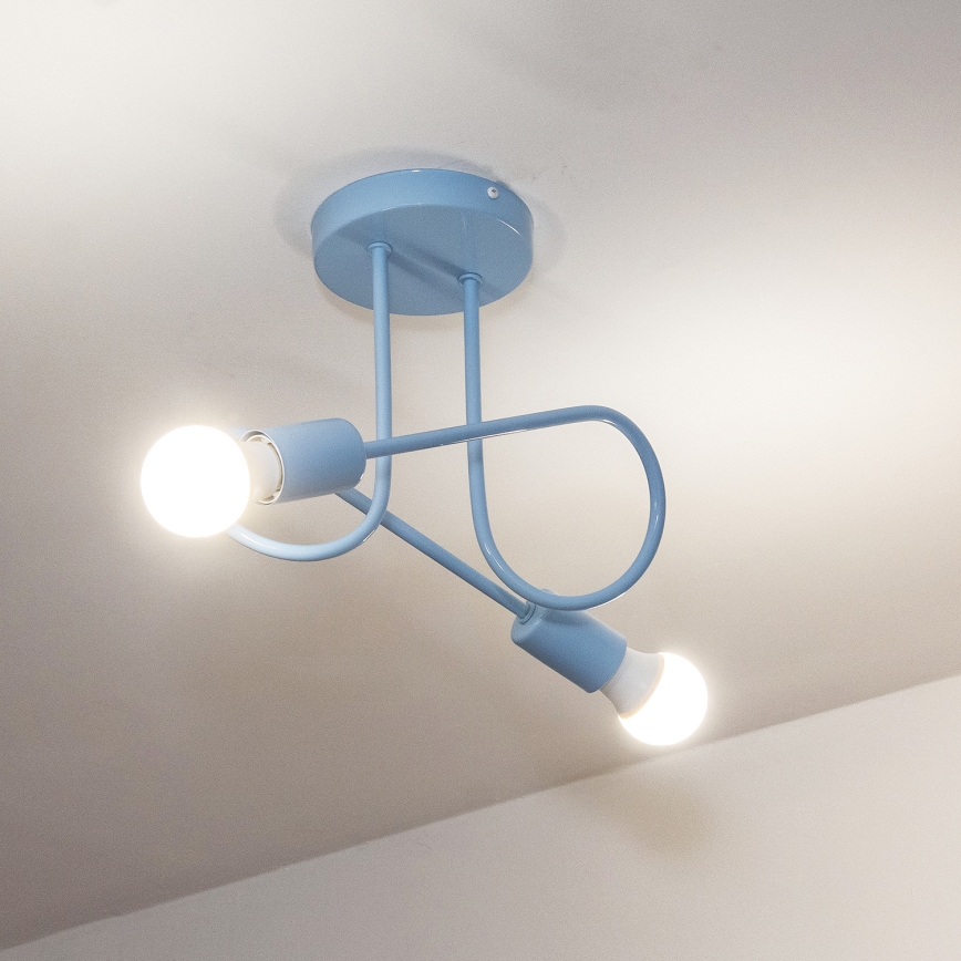 Plafoniera OXFORD 2xE27/15W/230V blu