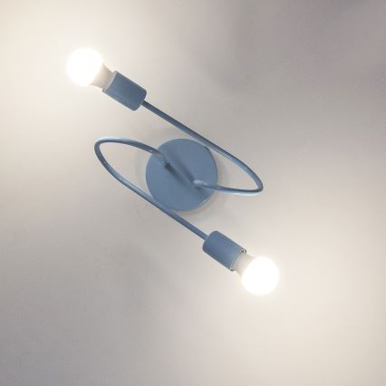 Plafoniera OXFORD 2xE27/15W/230V blu