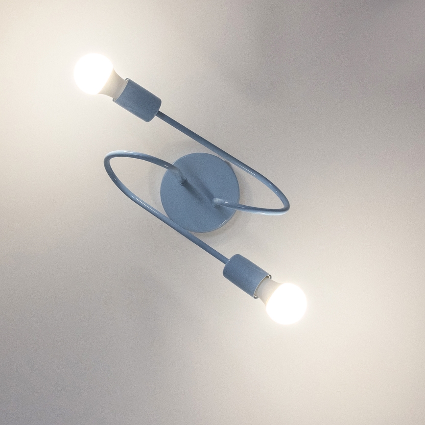 Plafoniera OXFORD 2xE27/15W/230V blu