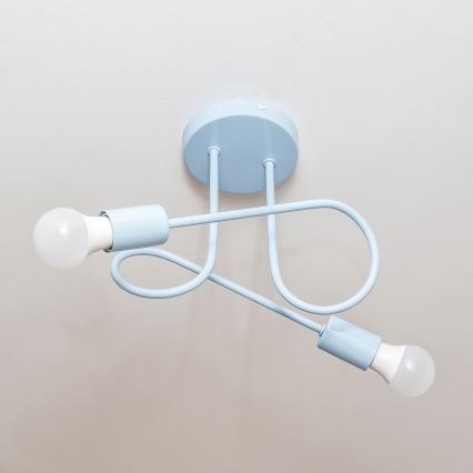 Plafoniera OXFORD 2xE27/15W/230V blu