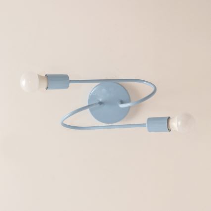 Plafoniera OXFORD 2xE27/15W/230V blu