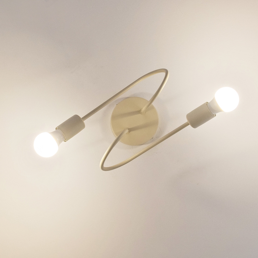 Plafoniera OXFORD 2xE27/15W/230V, colore crema