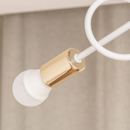 Plafoniera OXFORD 3xE27/15W/230V oro/bianco