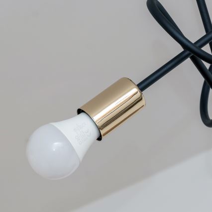 Plafoniera OXFORD 3xE27/15W/230V oro/nero