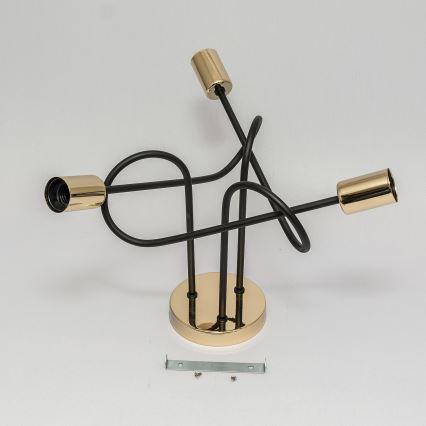 Plafoniera OXFORD 3xE27/15W/230V oro/nero