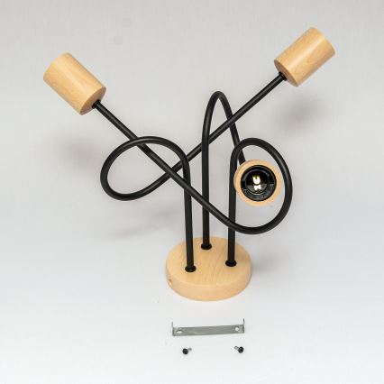 Plafoniera OXFORD 3xE27/15W/230V pino/nero