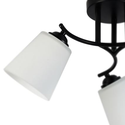 Plafoniera PAFOS 3xE27/15W/230V nero