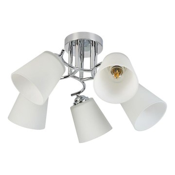 Plafoniera PAFOS 5xE27/15W/230V cromo lucido
