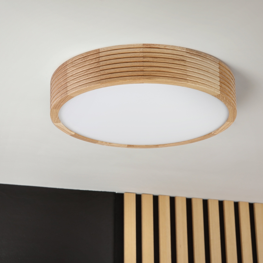 Plafoniera per bagno LINARO 3xE27/15W/230V IP54 rovere, diam. 37 cm