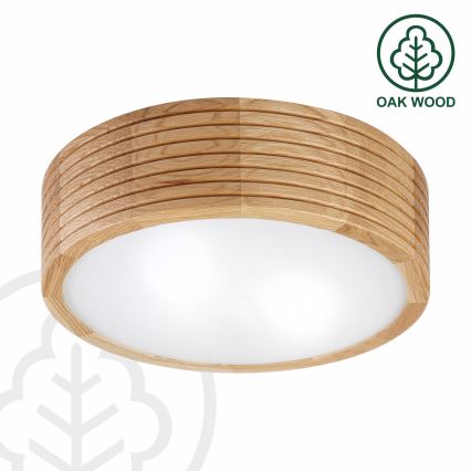 Plafoniera per bagno OAK 2xE27/15W/230V IP54 rovere, Ø 27 cm