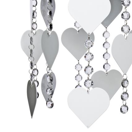 Plafoniera per bambini ELZA cuore 3xE27/60W/230V grigio