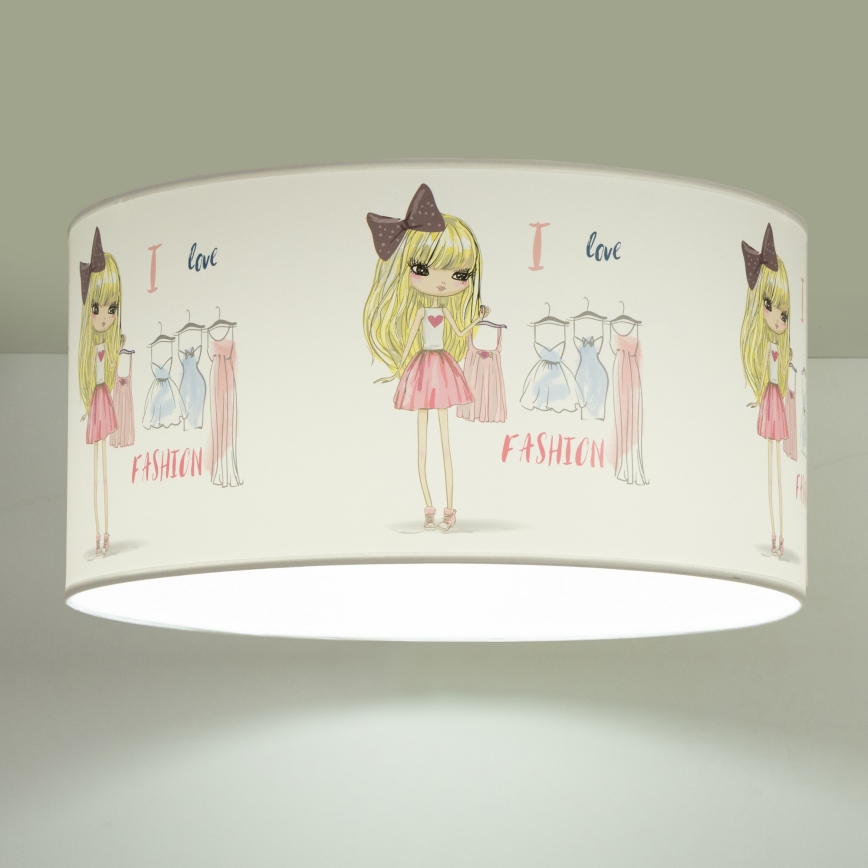Plafoniera per bambini GIRLS VIBES 1xE27/60W/230V Ø 40 cm Amo la moda