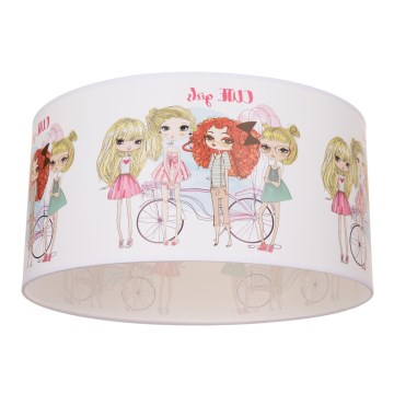 Plafoniera per bambini GIRLS VIBES 1xE27/60W/230V Ø 40 cm per ragazze