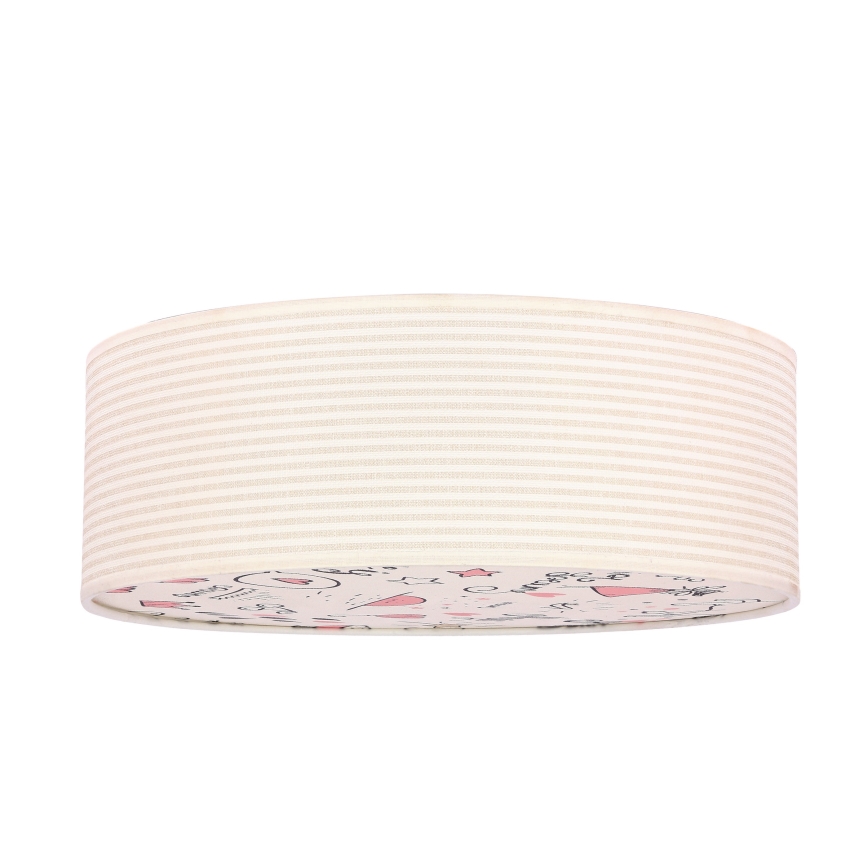 Plafoniera per bambini KIDDY 2xE27/40W/230V beige/rosa