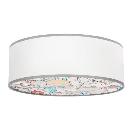Plafoniera per bambini KIDDY 2xE27/40W/230V bianco/beige