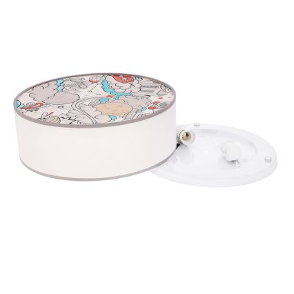 Plafoniera per bambini KIDDY 2xE27/40W/230V bianco/beige