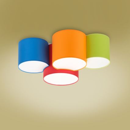 Plafoniera per bambini MONA KIDS 4xE27/15W/230V
