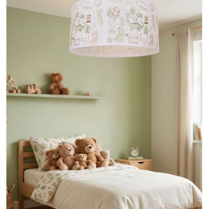 Plafoniera per cameretta KIDS ROOM 1xE27/60W/230V Ø 40 cm dinosauro