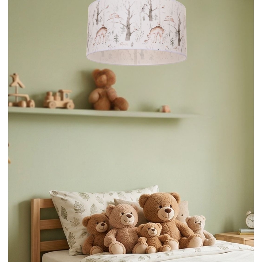 Plafoniera per cameretta KIDS ROOM 1xE27/60W/230V Ø 40 cm, motivo animali