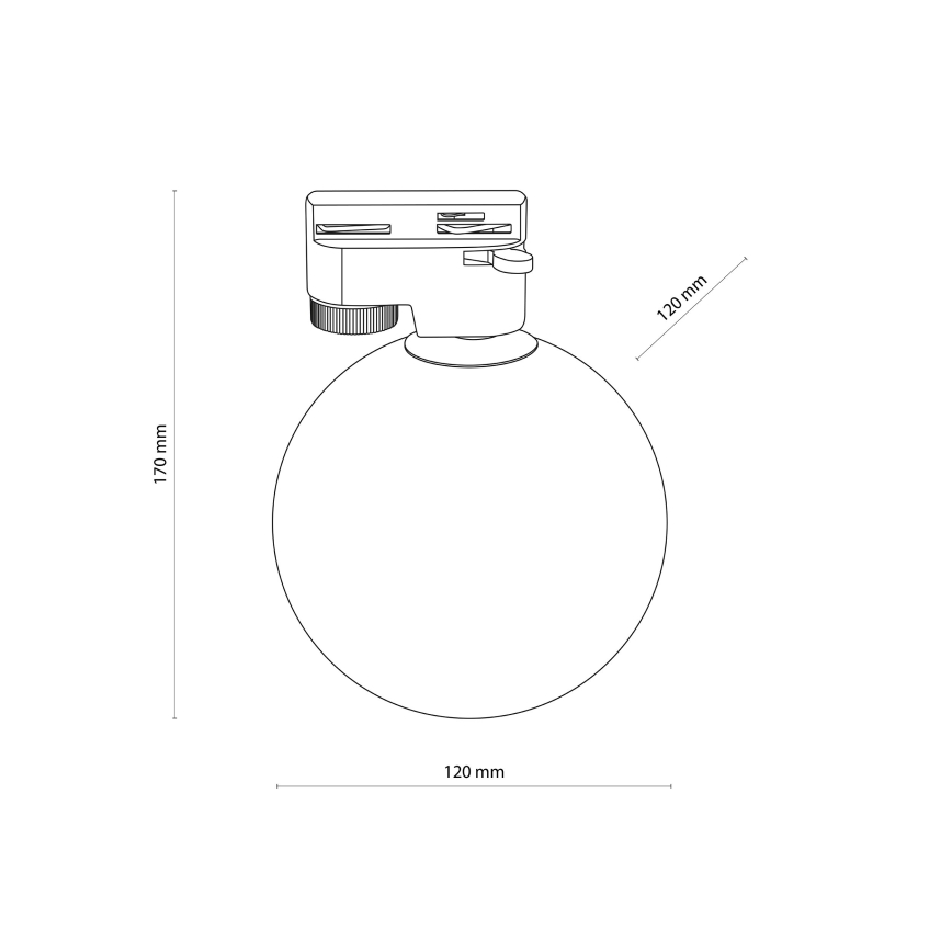 Plafoniera per sistema ferroviario monofase TRACER 1xG9/8W/230V bianco