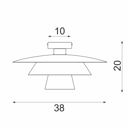 Plafoniera PLATO 1xE27/15W/230V Ø 32 cm beige