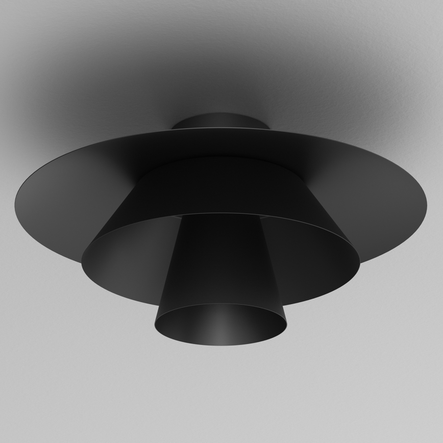 Plafoniera PLATO 1xE27/15W/230V Ø 32 cm nera