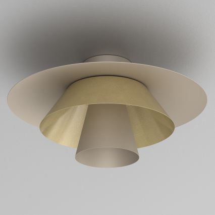 Plafoniera PLATO 1xE27/15W/230V Ø 38 cm beige/oro