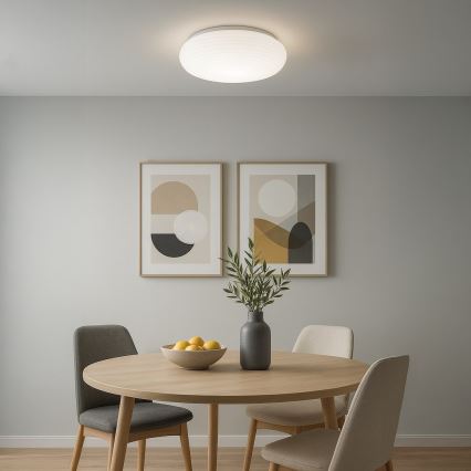 Plafoniera PULSO 3xE27/15W/230V diam. 42 cm bianca