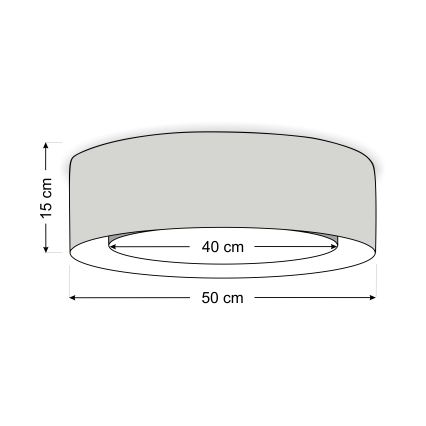 Plafoniera PURO 2xE27/40W/230V Ø 50 cm beige