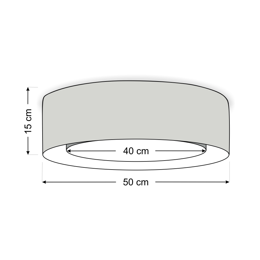 Plafoniera PURO 2xE27/40W/230V Ø 50 cm beige