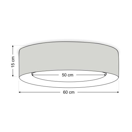 Plafoniera PURO 2xE27/40W/230V Ø 60 cm bianca